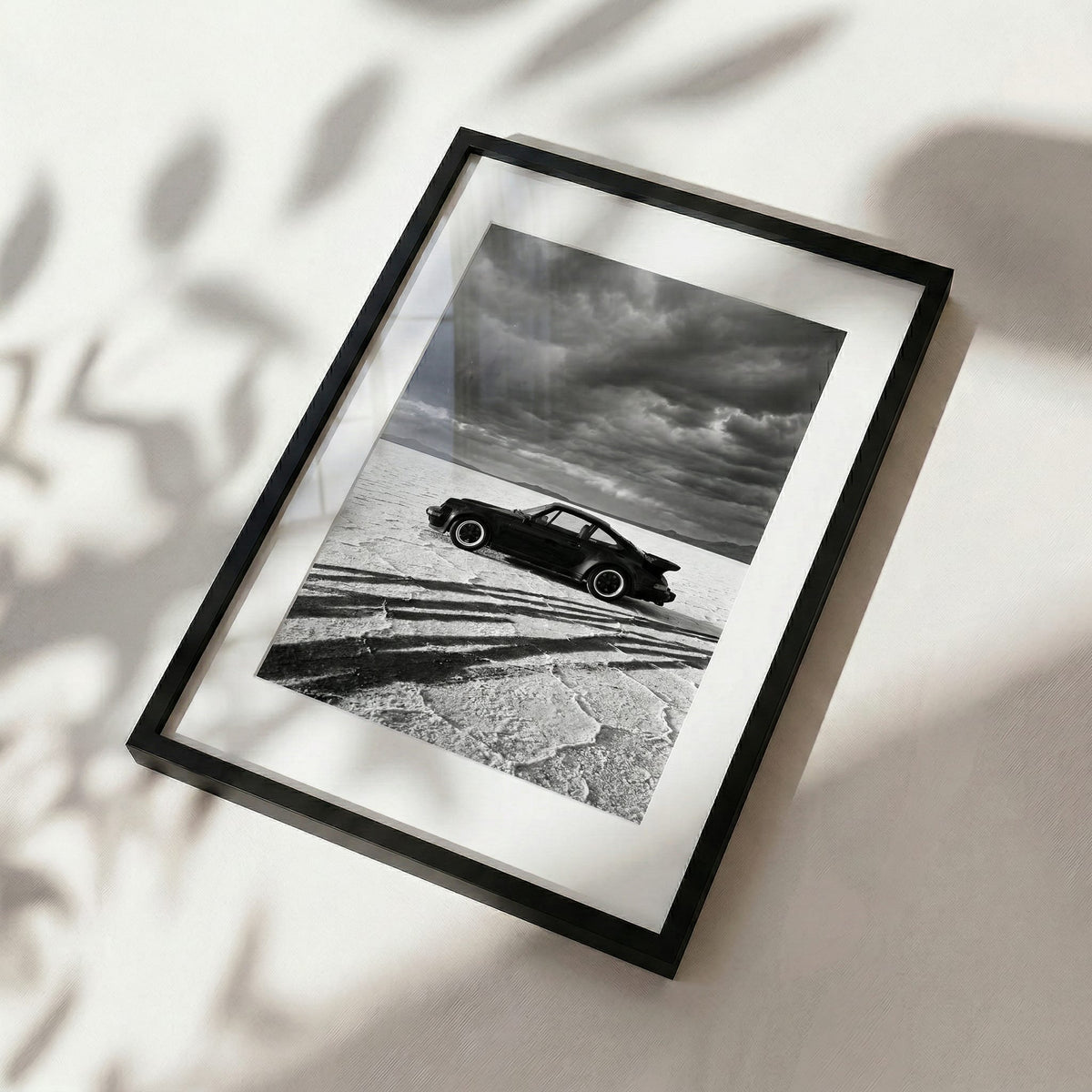 Bonneville Profile, framed and styled in a room