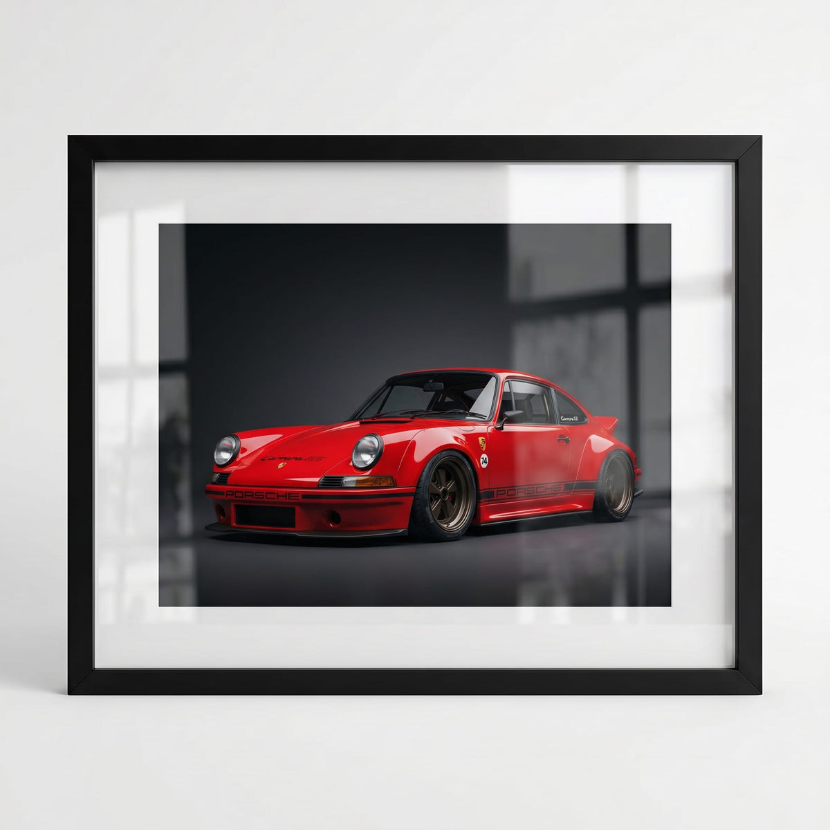 Ducktail RS, framed and styled in a room