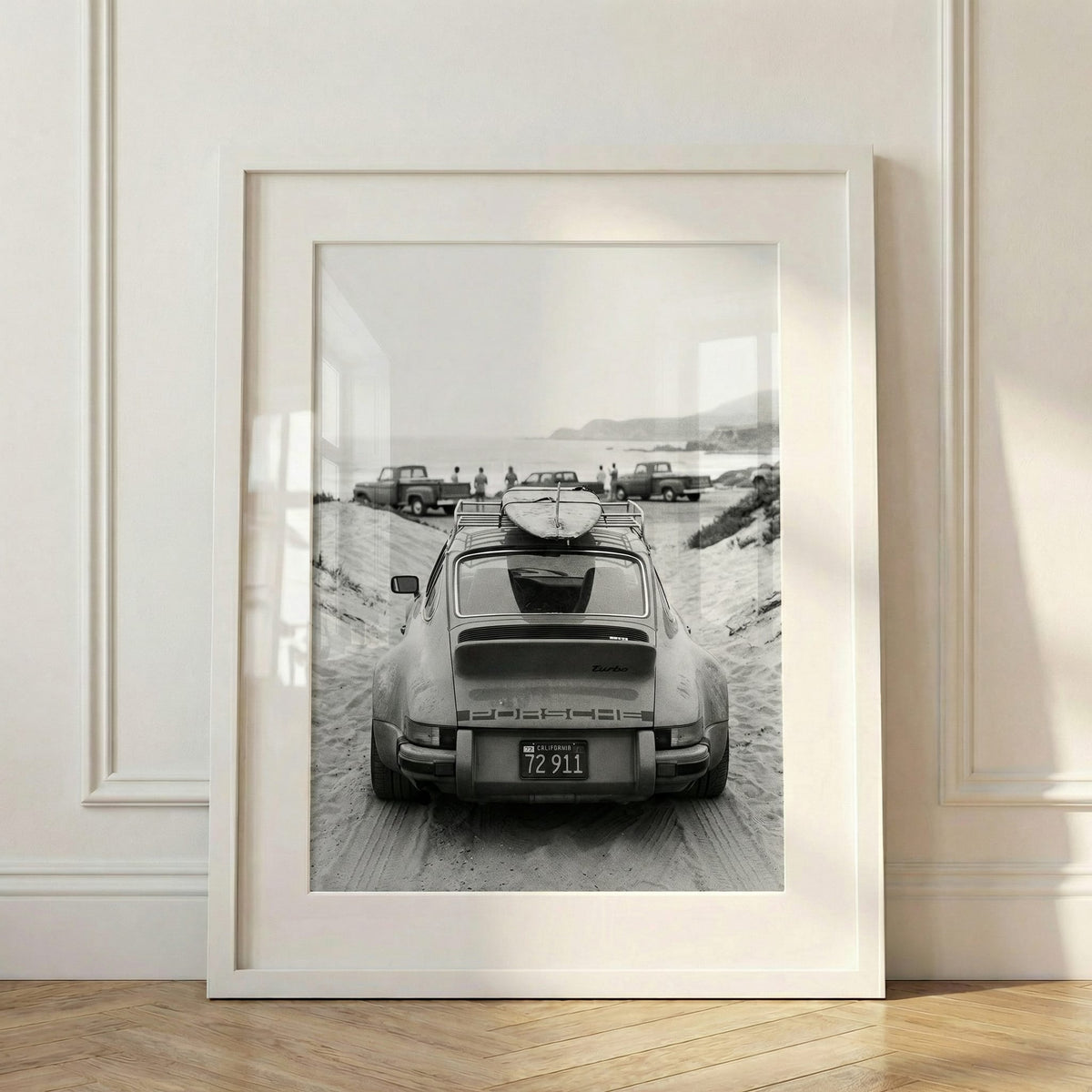 Dune Surfer 911, framed and styled in a room