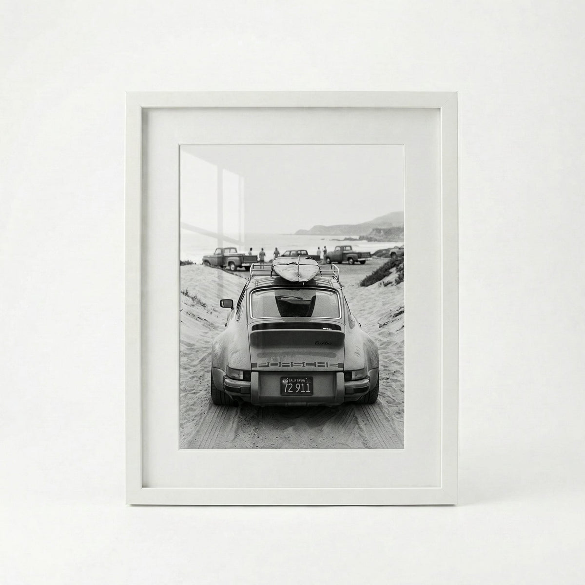 Dune Surfer 911, framed and styled in a room