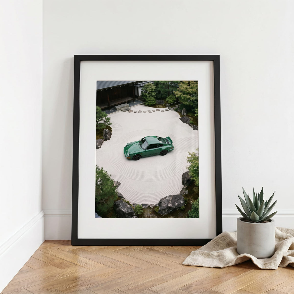 kyoto garden 911, black frame, leaning low