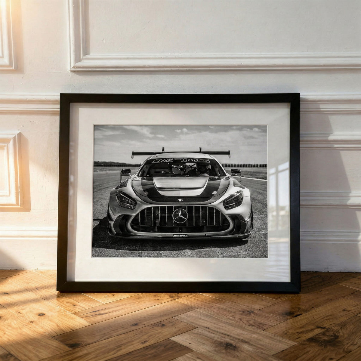 Tarmac GT, framed and styled in a room